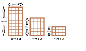 障子の張替え・サイズ